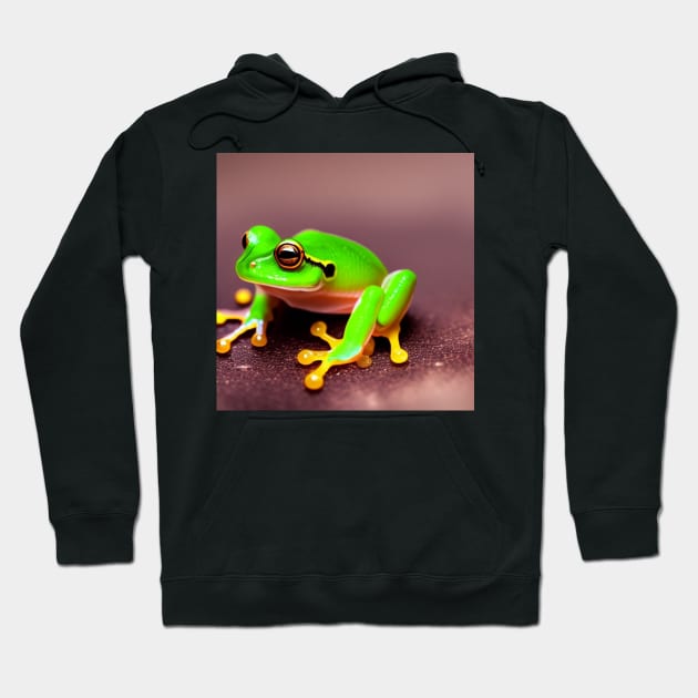 Realistic Green Frog Hoodie by TrapperWeasel